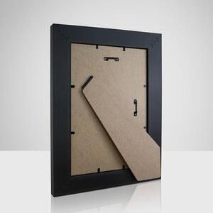 Cornice da appoggio/parete in plastica nera opaca 18x23 cm - knor