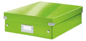 Scatola di cartone verde con coperchio 28x37x10 cm Click&Store - Leitz