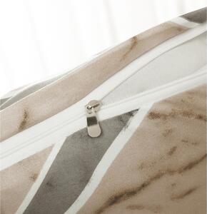 Biancheria da letto singola in micro raso 140x200 cm, marrone chiaro, 6 pezzi Marco - My House