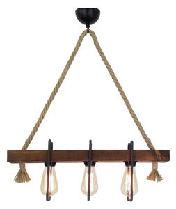 Apparecchio a soffitto in legno a sospensione Demir, 3 lampadine - Opviq lights