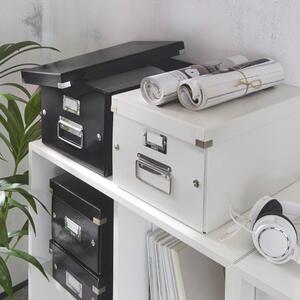 Scatola di cartone nera con coperchio 28x37x20 cm Click&Store - Leitz