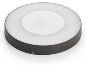 Lucande - Sora LED Rotondo Plafoniera da Esterno con Sensore Grigio Scuro