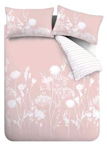 Biancheria da letto singola bianca e rosa 135x200 cm Meadowsweet Floral - Catherine Lansfield