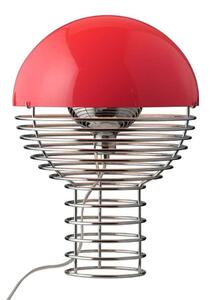 Verpan - Wire Lampada da Tavolo Ø30 Chrome/Red Verpan
