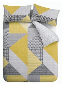 Biancheria da letto giallo-grigio 200x135 cm Larsson Geo - Catherine Lansfield