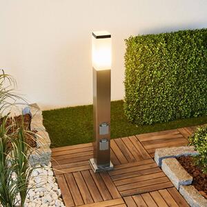 G & L Handels GmbH Lampione LED 400166, acciaio inox con 2 prese