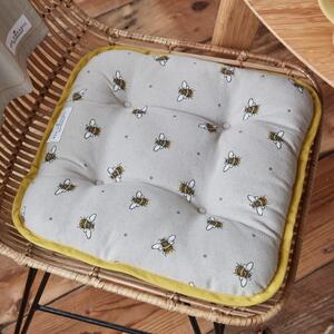 Cuscino di seduta in cotone beige e giallo Bumble Bees - Cooksmart ®