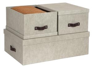 Set di 3 scatole portaoggetti beige Inge - Bigso Box of Sweden