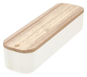 Scatola bianca con coperchio in legno di paulownia , 9 x 36,5 cm Eco - iDesign