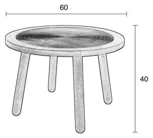 Tavolino in legno di mango , ⌀ 60 cm Dendron - Zuiver