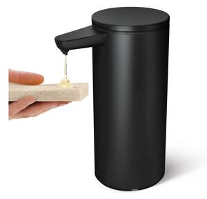 Dispenser di sapone in acciaio touchless nero opaco da 414 ml - simplehuman