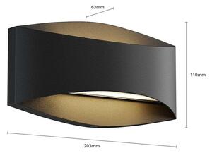 Lindby - Evric LED Applique da Esterno L20,3 Black Lindby