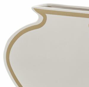 Vaso in ceramica bianco/oro Linea - Tomasucci