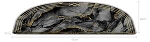 Gradini grigio scuro in set da 16 pezzi 20x65 cm Marble Dream - Vitaus