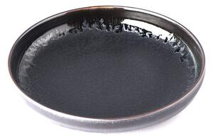 Piatto in ceramica nera con bordo rialzato, ø 22 cm Matt - MIJ