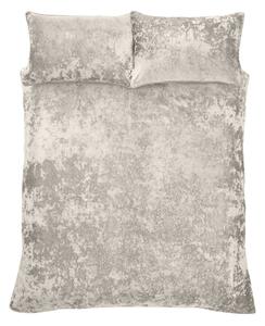 Biancheria da letto estesa in velluto beige per letto matrimoniale 230x220 cm Crushed - Catherine Lansfield