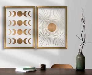 Poster in cornice 38x53 cm Moon & Sun - Wallity