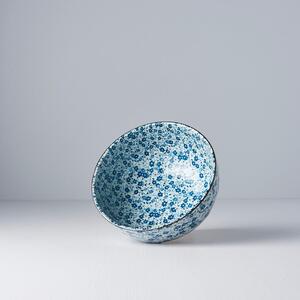 Ciotola per udon in ceramica blu e bianca, ø 16 cm Daisy - MIJ