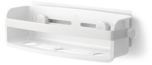 Mensola da bagno autoportante bianca in plastica riciclata Flex Adhesive - Umbra