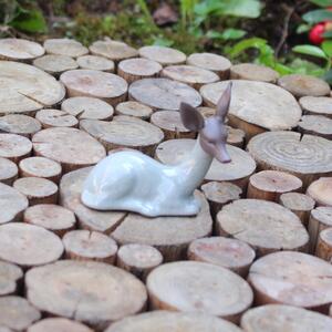 Statuina da tè cerbiatto in porcellana Ru