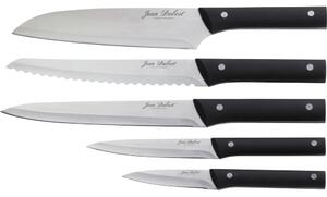 Set di 5 coltelli in acciaio inox Blanc e ceppo portacoltelli Crazy - Jean Dubost