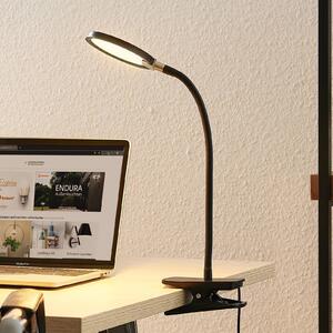 Lindby Binera lampada LED a morsetto con dimming