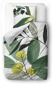 Biancheria da letto in cotone sateen verde e bianco Shades Of Green 1, 140 x 200 cm Shades of Green 1 - Butter Kings