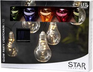 Catena luminosa solare a LED colorata adatta all'esterno, lunghezza 1,9 m Glow - Star Trading