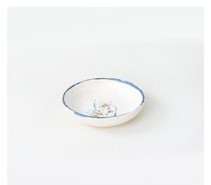 Set di piatti in ceramica bianca e blu da 21 pezzi - My Ceramic