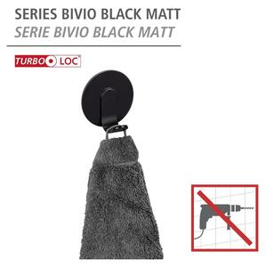 Ganci metallici autoportanti nero opaco in set di 2 pezzi Bivio - Wenko
