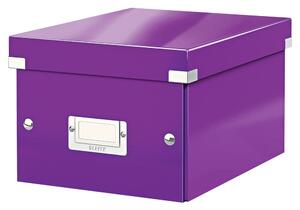 Scatola di cartone viola con coperchio 22x28x16 cm Click&Store - Leitz