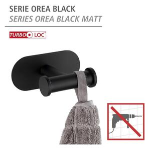 Porta asciugamani nero autoportante Orea - Wenko