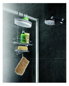 Mensola doccia sospesa a tre livelli con bacinella Buttler, altezza 58 cm - Metaltex