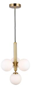 Lampada a sospensione di colore oro, altezza 120 cm Musa - SULION