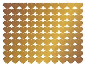 Set di 100 adesivi murali Golden Heart - Ambiance