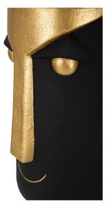 Vaso alto in poliresina nero e oro 40 cm Tribal - Mauro Ferretti