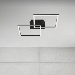 Briloner Plafoniera LED Frame 2 luci Switch dim nero