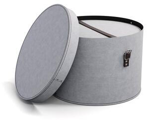 Scatole di cartone grigio chiaro con coperchio in set di 2 pezzi ø 37,5x25,5 cm Rut - Bigso Box of Sweden