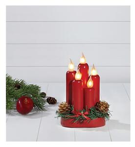 Decorazione luminosa rossa con motivo natalizio Hanna - Markslöjd