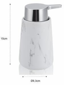 Dispenser di sapone in ceramica bianca 200 ml Marble - Tomasucci
