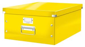 Scatola di cartone giallo con coperchio 37x48x20 cm Click&Store - Leitz