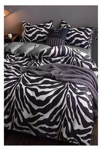 Biancheria da letto in cotone bianco e nero per letto matrimoniale/letto allungato con lenzuolo 200x220 cm - Mila Home