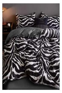 Biancheria da letto in cotone bianco e nero per letto matrimoniale/letto allungato con lenzuolo 200x220 cm - Mila Home