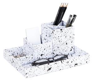 Organizzatore da tavolo 4 pezzi in bianco e nero Lena - Bigso Box of Sweden