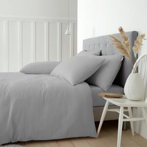 Biancheria da letto in flanella grigia per letto matrimoniale 200x200 cm - Catherine Lansfield