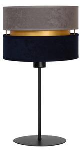 Lampada da tavolo Duo, blu/grigio/oro, H 50cm