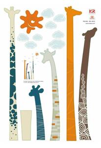 Adesivo murale Giraffa Regina delle Savane - Ambiance
