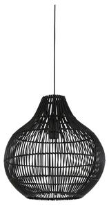 Lampada da soffitto nera con paralume in rattan ø 40 cm Pacino - Light & Living