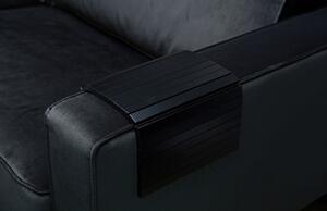 Bracciolo flessibile in legno nero per divano a vassoio - WOOOD