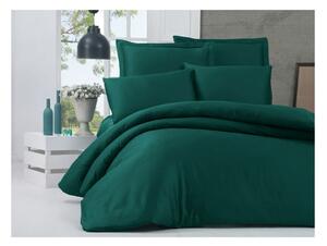 Biancheria da letto in cotone sateen verde scuro per letto singolo , 140 x 200 cm Alisa - Mijolnir